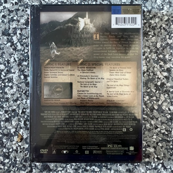 The Lord of the Rings The Return of the Kings Widescreen 2 Disc Set DVD Movie - Picture 2 of 2